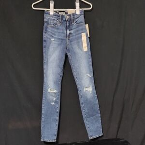 Women's Blue Distressed Jeans